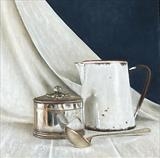 Caddy and Spoon by Linda Brill, Painting, Oil on Board