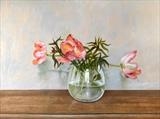 Tulips by Linda Brill, Painting, Oil on Board